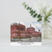 Het "Rode Huis", de haven van Spanje, het Briefkaa Briefkaart (Staand voorkant)