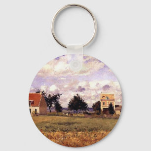 Het Rode Huis van Camille Pissarro Sleutelhanger