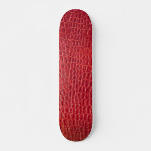 Het rode krokodilleleer van Faux Persoonlijk Skateboard