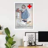 Het Rode Kruis helpt de baby's in Europa (US00153) Poster (Thuiskantoor)