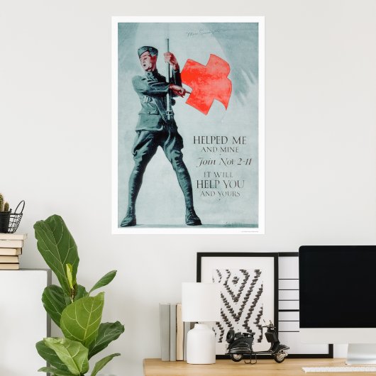 Het Rode Kruis hielp me (US00036) Poster (Thuiskantoor)