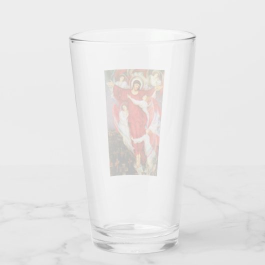 Het Rode Kruis (Kroatie van Jezus Christus) Glas (Achterkant)
