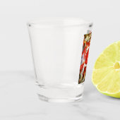 Het Rode Kruis (Kroatie van Jezus Christus) Shot Glas (Links)