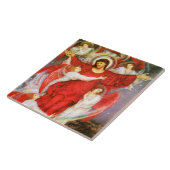 Het Rode Kruis (Kroatie van Jezus Christus) Tegeltje (Zijkant)