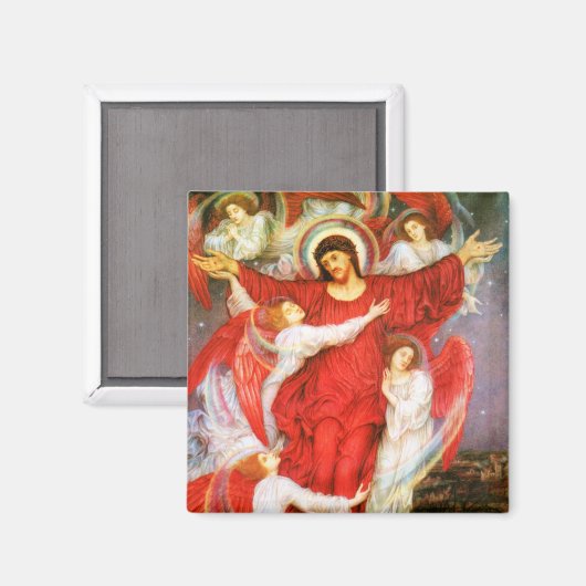 Het Rode Kruis (Kruisiging van Jezus Christus) Magneet (Voorkant / Achterkant)