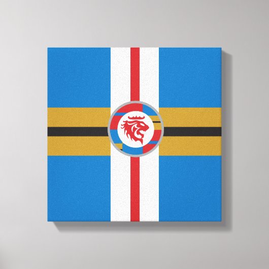 Het rode lion-omhuld canvas afdruk (Voorkant)
