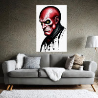 Het Rode Man met gele ogen | AI Art
