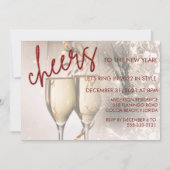 Het Rode Manuscript van Glitter nieuwjaars Uitnodi (Voorkant)