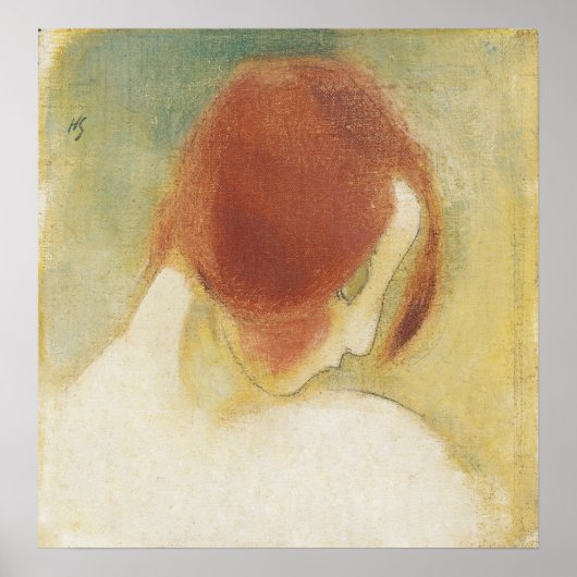 Het rode meisje, Helene Schjerfbeck Poster (Voorkant)