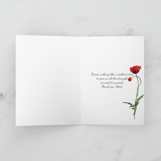 Het rode Moederdag van de hibiscusbloem Kaart (Binnen)