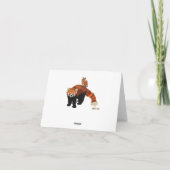 Het rode Monogram Notecard van de Panda & van de Notitiekaartje (Achterkant)