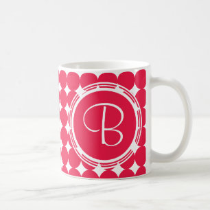 Het rode Monogram van de Stip Koffiemok