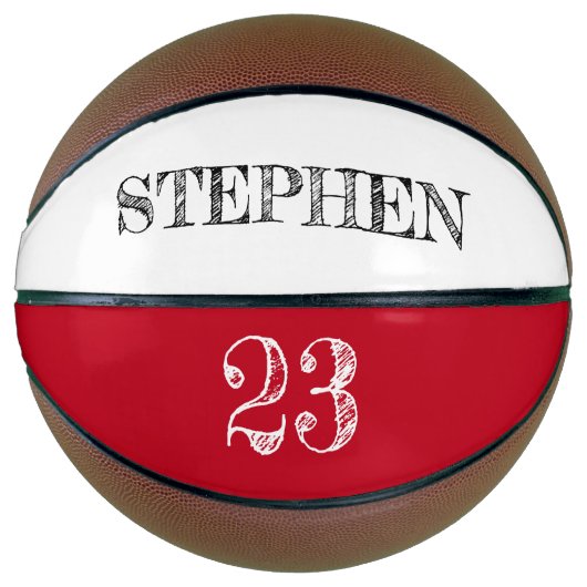 Het rode Persoonlijke Aantal van de Speler van de Basketbal (Voorkant)