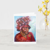 Het rode Pet van de Kerk Kaart (Gele Bloem)