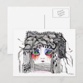 Het rode scheermeisje briefkaart (Voorkant / Achterkant)