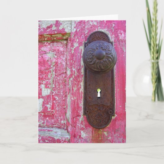 Het rode Sleutelgat van de Deur Kaart (Voorkant)