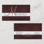 Het rode suède Bourgondië van de modestilist Visitekaartje (Voorkant / Achterkant)