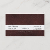 Het rode suède Bourgondië van de modestilist Visitekaartje (Achterkant)