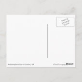 Het rode telefoonvakje in de tekst van Londen brie Briefkaart (Achterkant)