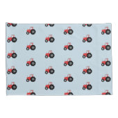 Het rode trekkerpatroon van de jongen met de naam kussensloop (Achterkant-Rechts)