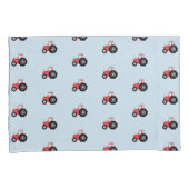 Het rode trekkerpatroon van de jongen met de naam  kussensloop (Voorkant-Rechts)