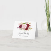 Het rode Tropische en Romantische Huwelijk dankt u Bedankkaart (Voorkant)