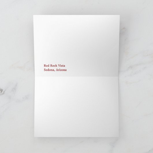 Het rode Uitzicht van de Rots Kaart (Binnen)