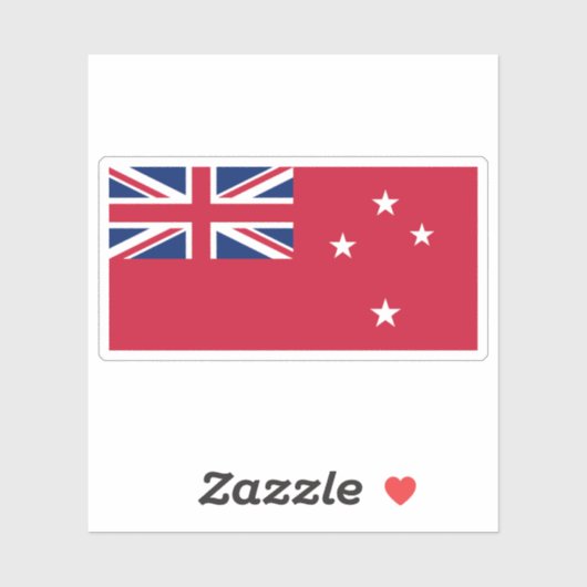 Het Rode Vaandel (Red Duster) van Nieuw-Zeeland Sticker (Vel)