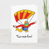 Het Rode Valscherm Yello van Skydive Kaart (Voorkant)