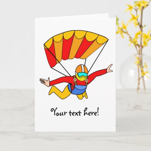 Het Rode Valscherm Yello van Skydive Kaart (Gele Bloem)