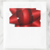 het rode van het de giftlint van de boogvakantie rechthoekige sticker (Tas)
