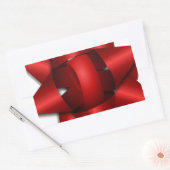 het rode van het de giftlint van de boogvakantie rechthoekige sticker (Envelop)