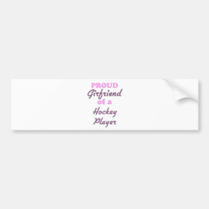 Het rode Vriendin van een Speler Hockey Bumpersticker