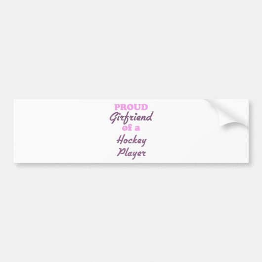 Het rode Vriendin van een Speler Hockey Bumpersticker (Voorkant)