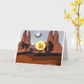 Het rode Wenskaart van de Berg Kaart (Gele Bloem)