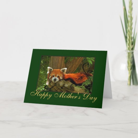 Het rode Wenskaart van de Moederdag van de Natuur Kaart (Voorkant)