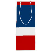 Het rode wit en blauw - Wijnreuzenzak, glanzend Wijn Cadeautas (Achterkant)