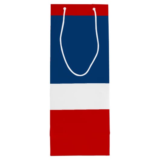 Het rode wit en blauw - Wijnreuzenzak, glanzend Wijn Cadeautas (Achterkant)