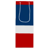 Het rode wit en blauw - Wijnreuzenzak, glanzend Wijn Cadeautas (Voorkant)