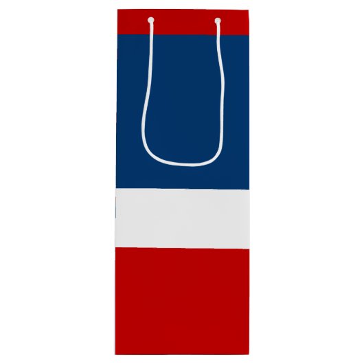 Het rode wit en blauw - Wijnreuzenzak, glanzend Wijn Cadeautas (Voorkant)