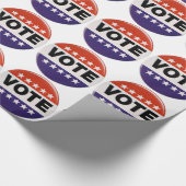 Het rode Witte & Blauwe Ontwerp van de Stem Cadeaupapier (Hoek)