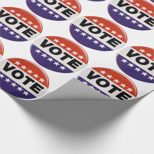 Het rode Witte & Blauwe Ontwerp van de Stem Cadeaupapier (Hoek)