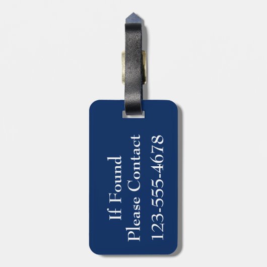 Het rode Witte en Blauwe Monogram van Strepen Bagagelabel (Achterkant verticaal)