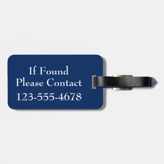 Het rode Witte en Blauwe Monogram van Strepen Bagagelabel (Achterkant horizontaal)