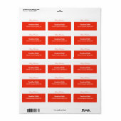 Het rode Witte Manuscript van de Sjabloon Merry ke Etiket (Full Sheet)