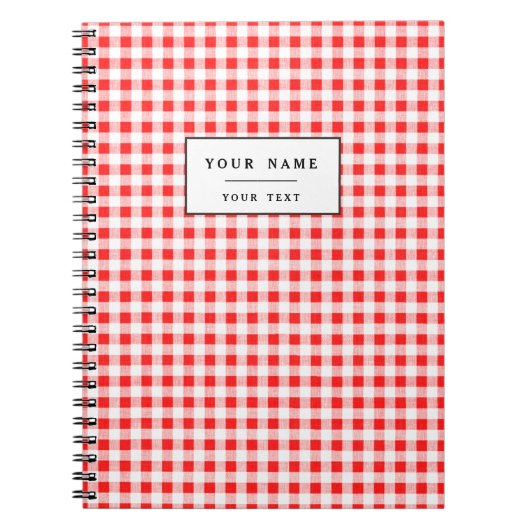 Het rode Witte Patroon van de Gingang Notitieboek (Voorkant)