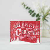 Het rode Witte Plaatsen van Kerstmis Feestdagenkaart (Staand voorkant)