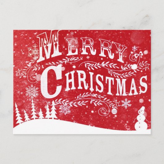 Het rode Witte Plaatsen van Kerstmis Feestdagenkaart (Voorkant)