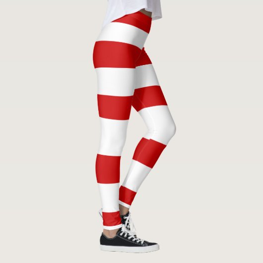 Het rode Witte Vakantie van Kerstmis van de Leggings (Rechts)
