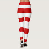 Het rode Witte Vakantie van Kerstmis van de Leggings (Achterkant)